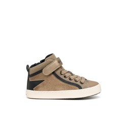 SNEAKERS ELASTICO Y VELCRO BEIG/BLACK