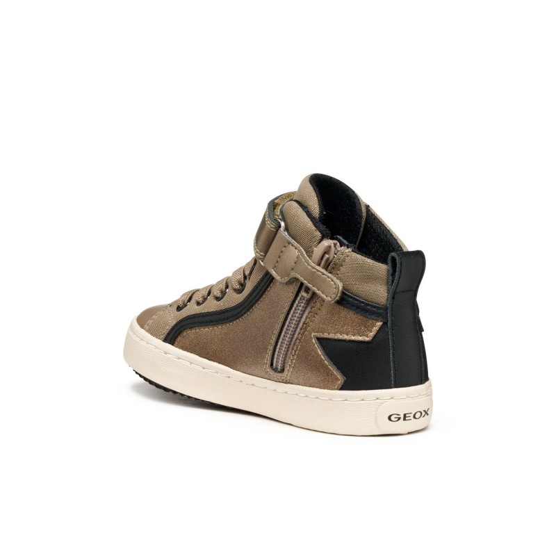 SNEAKERS ELASTICO Y VELCRO BEIG/BLACK