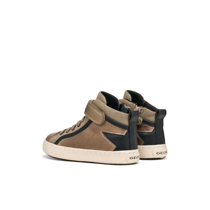 SNEAKERS ELASTICO Y VELCRO BEIG/BLACK