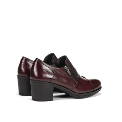 ZAPATO CON CREMALLERA LATERAL BURDEOS