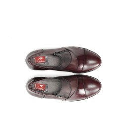 ZAPATO CON CREMALLERA LATERAL BURDEOS
