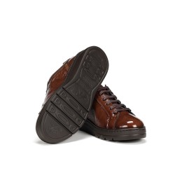 ZAPATO ELASTICO Y CRAMALLERA CUERO