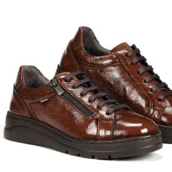 ZAPATO ELASTICO Y CRAMALLERA CUERO