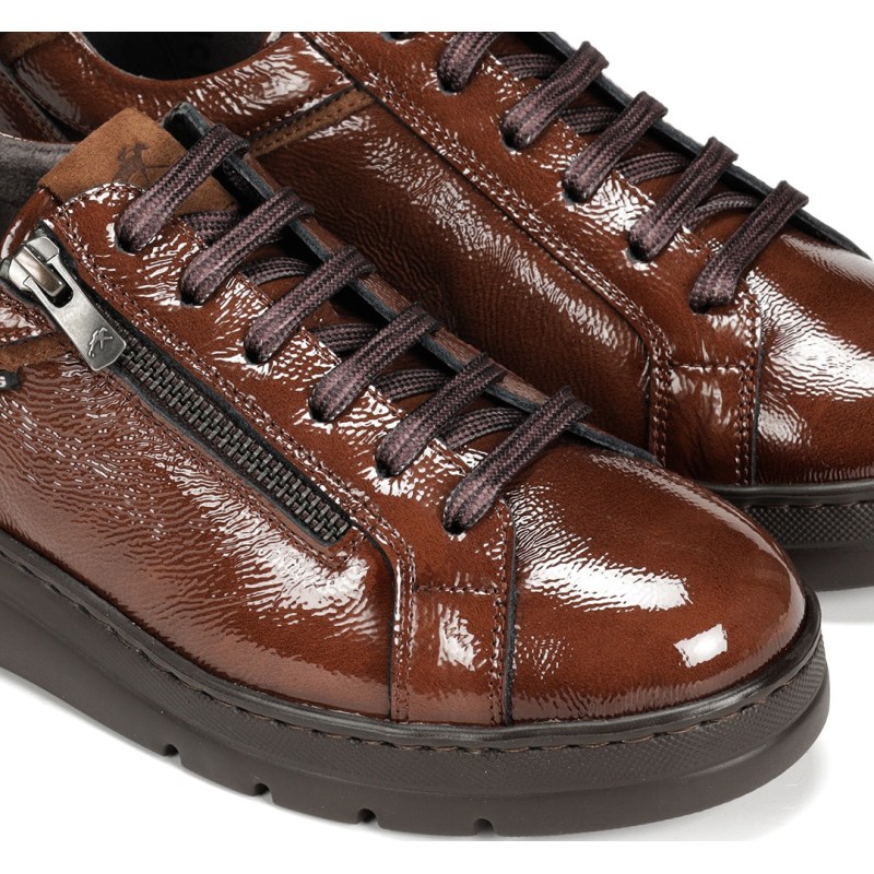 ZAPATO ELASTICO Y CRAMALLERA CUERO
