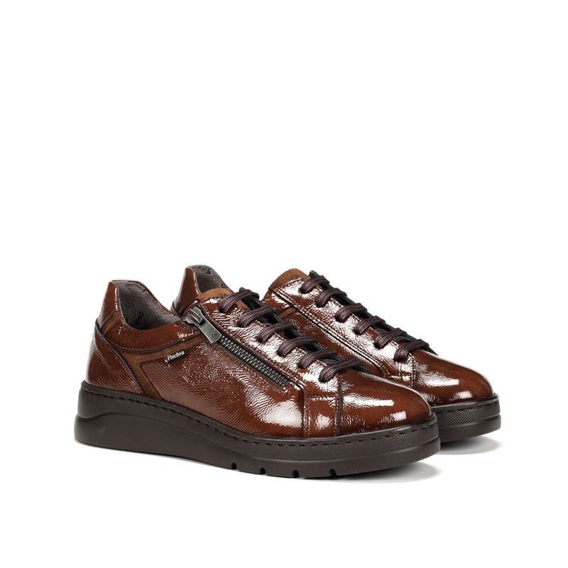 ZAPATO ELASTICO Y CRAMALLERA CUERO