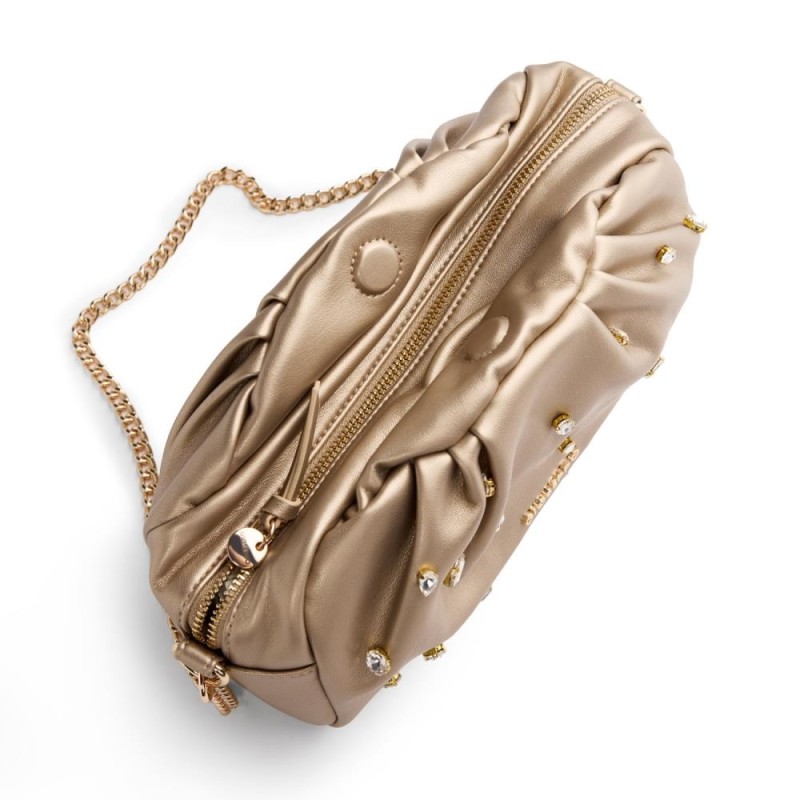 BOLSO CADENA ADORNOS CIRCONITAS PLATINO