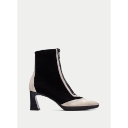 BOTIN CREMALLERA CENTRAL CREAM-BLACK
