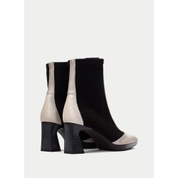 BOTIN CREMALLERA CENTRAL CREAM-BLACK