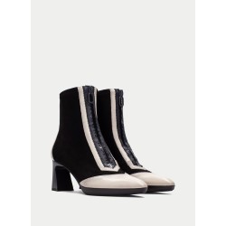 BOTIN CREMALLERA CENTRAL CREAM-BLACK