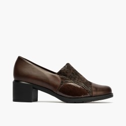 ZAPATO ABOTINADO LYCRA MARRON