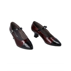 MERCEDES BICOLOR NEGRO/BURDEOS