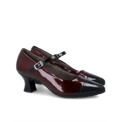 MERCEDES BICOLOR NEGRO/BURDEOS