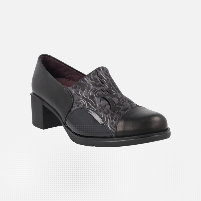 ZAPATO ABOTINADO LYCRA NEGRO