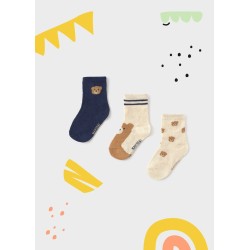SET 3 CALCETINES FANTASIA AZUL-BEIG