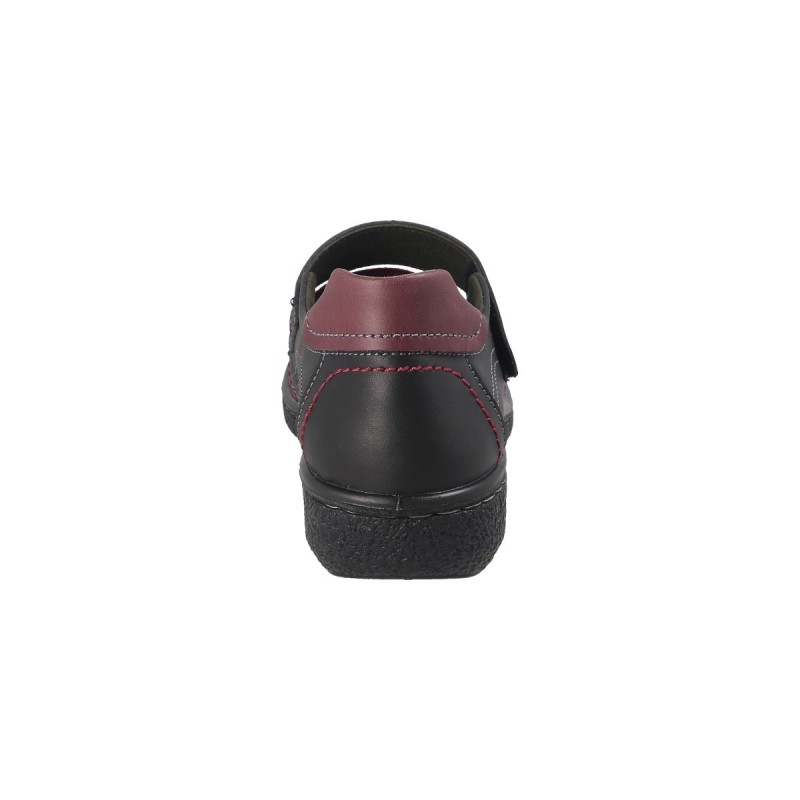 ZAPATO VELCRO Y ELASTICOS NEGRO