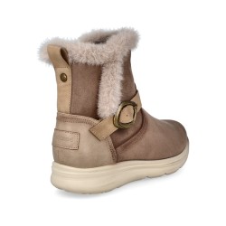 BOTIN PELO CORREA HEBILLA BEIG