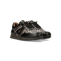 CASUAL CORDON ELASTICO LETRA NEGRO/PLOMO