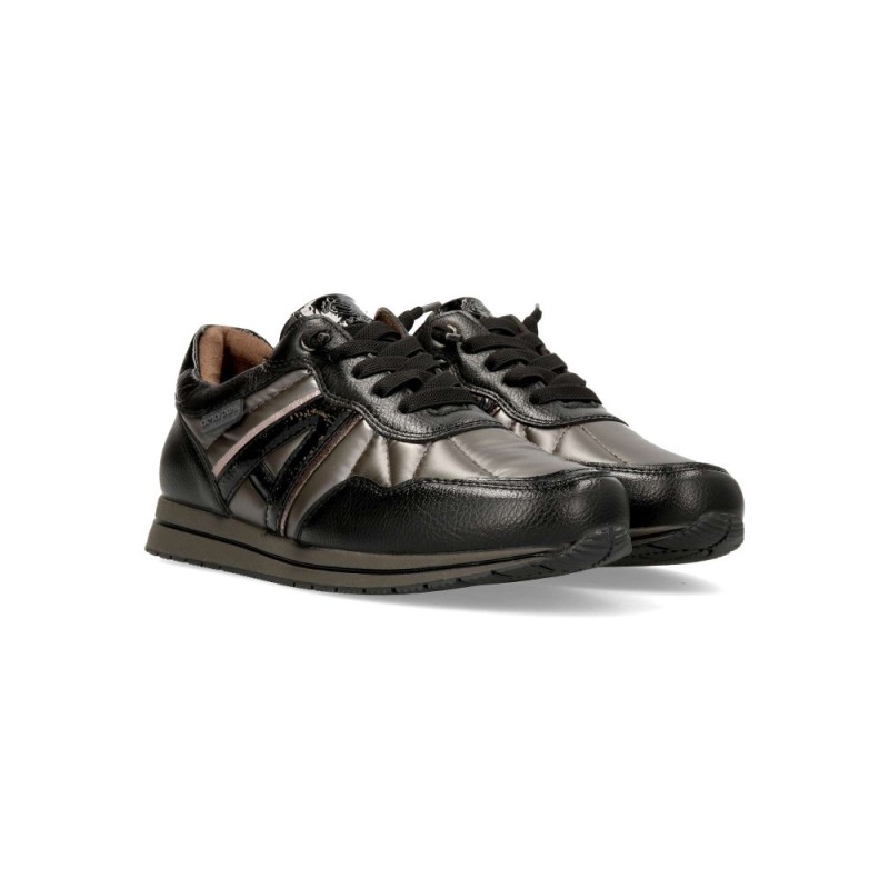 CASUAL CORDON ELASTICO LETRA NEGRO/PLOMO