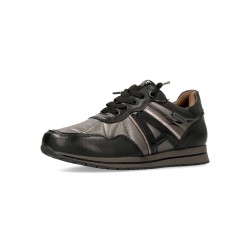 CASUAL CORDON ELASTICO LETRA NEGRO/PLOMO