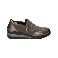 CONFORT CUÑA CREMALLERA STRASS TAUPE