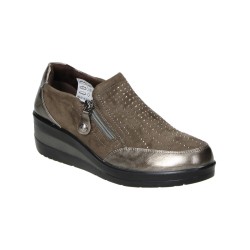 CONFORT CUÑA CREMALLERA STRASS TAUPE