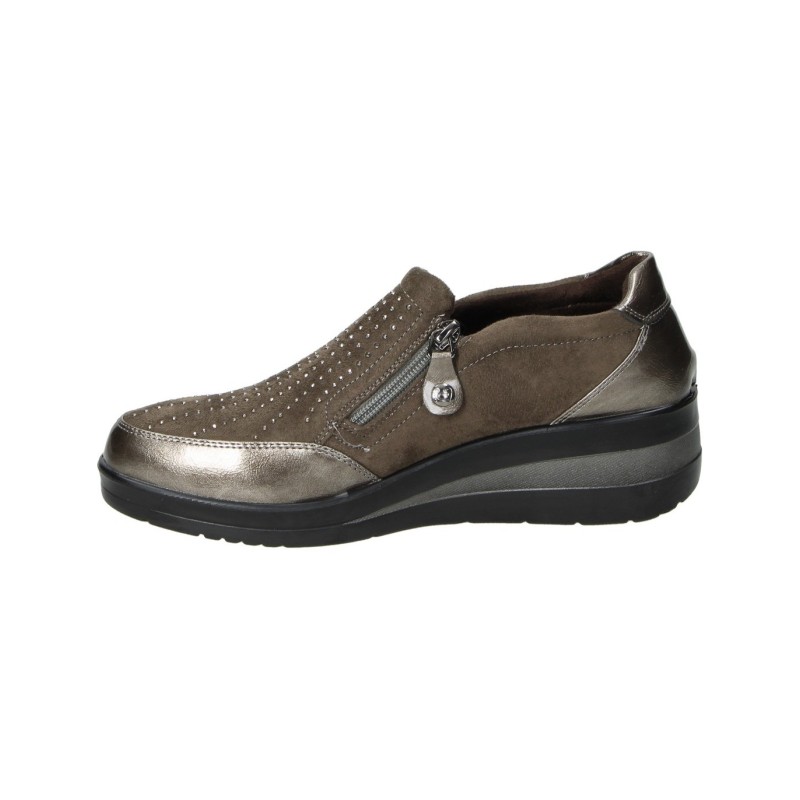 CONFORT CUÑA CREMALLERA STRASS TAUPE CONFORT CUÑA CREMALLERA STRASS TAUPE