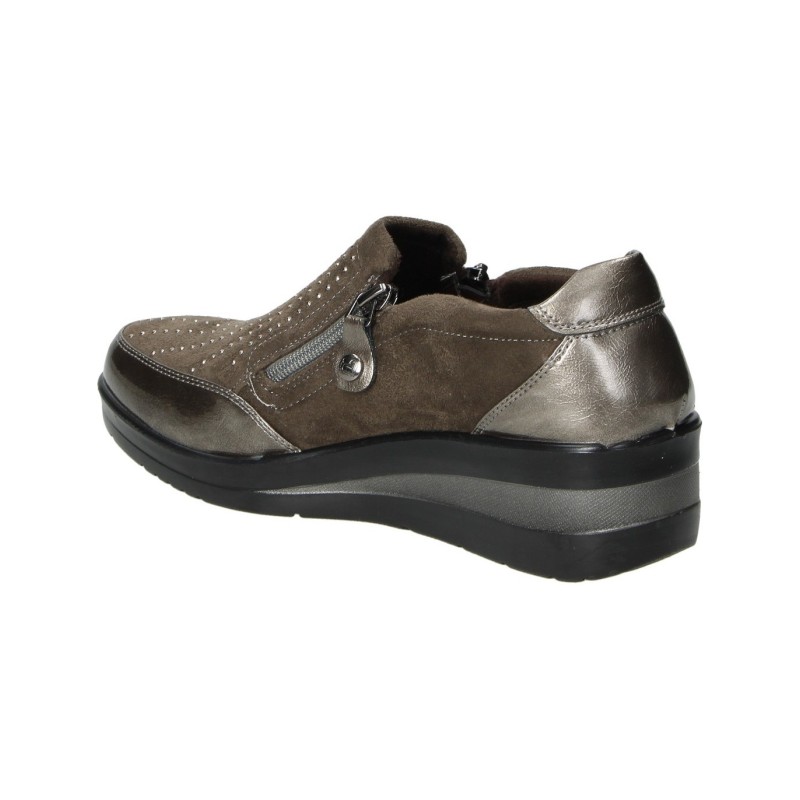 CONFORT CUÑA CREMALLERA STRASS TAUPE CONFORT CUÑA CREMALLERA STRASS TAUPE