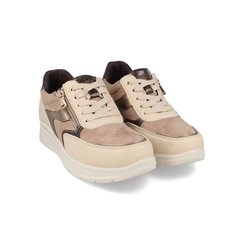 CASUAL CREMALLERA LATERAL CORDON CREMA