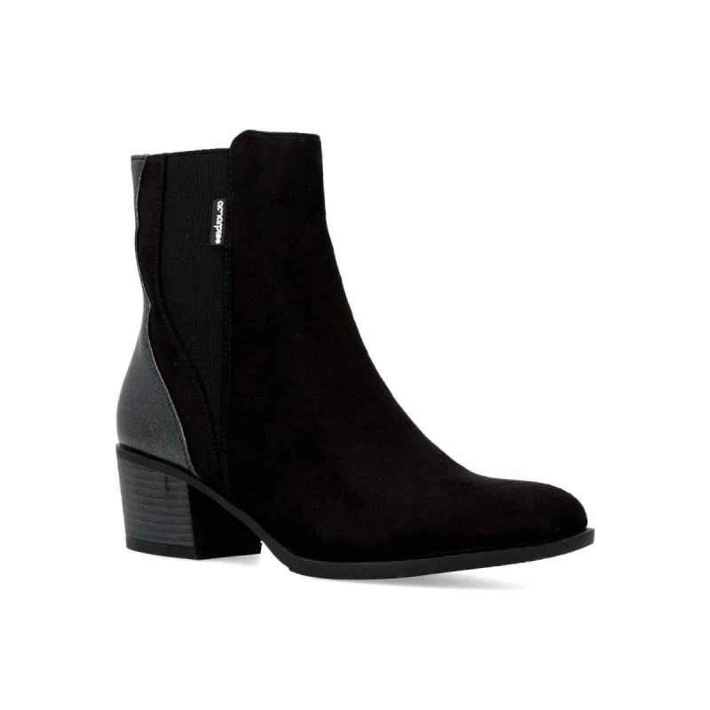 BOTIN CREMALLERA LATERAL NEGRO