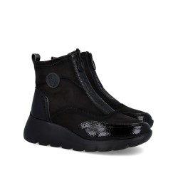 BOTIN CREMALLERA FRONTAL NEGRO/GRIS