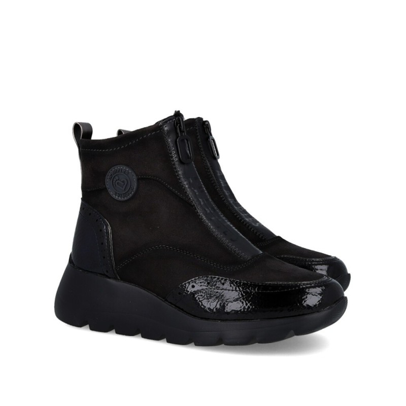 BOTIN CREMALLERA FRONTAL NEGRO/GRIS BOTIN CREMALLERA FRONTAL NEGRO/GRIS