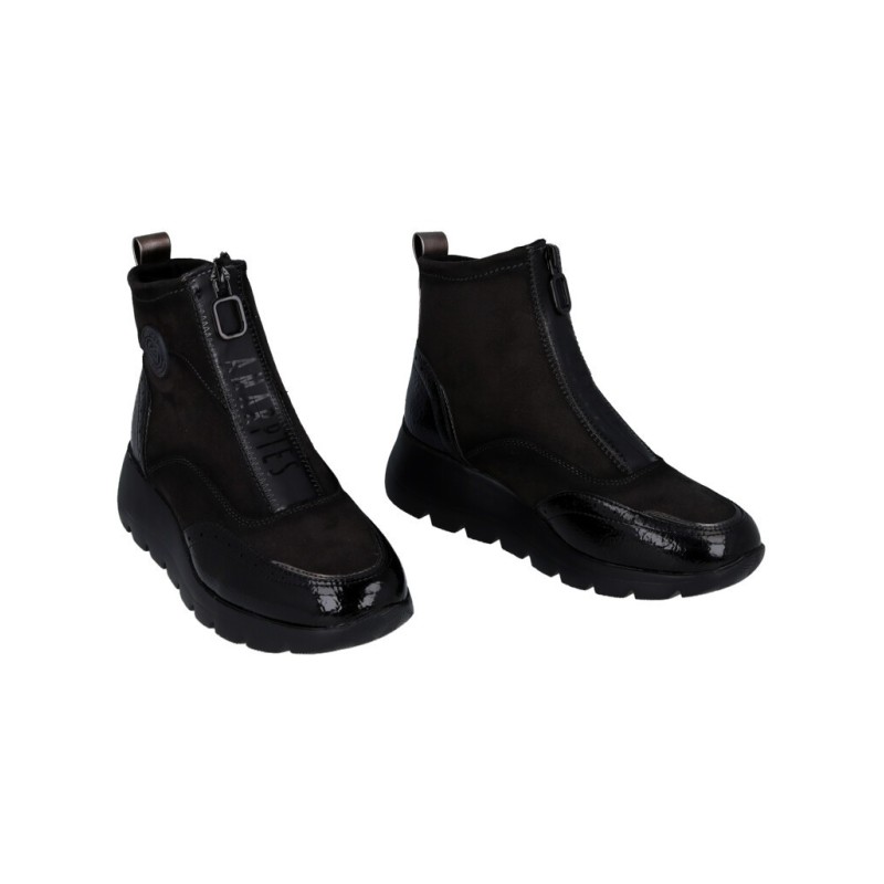 BOTIN CREMALLERA FRONTAL NEGRO/GRIS BOTIN CREMALLERA FRONTAL NEGRO/GRIS