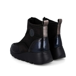 BOTIN CREMALLERA FRONTAL NEGRO/GRIS