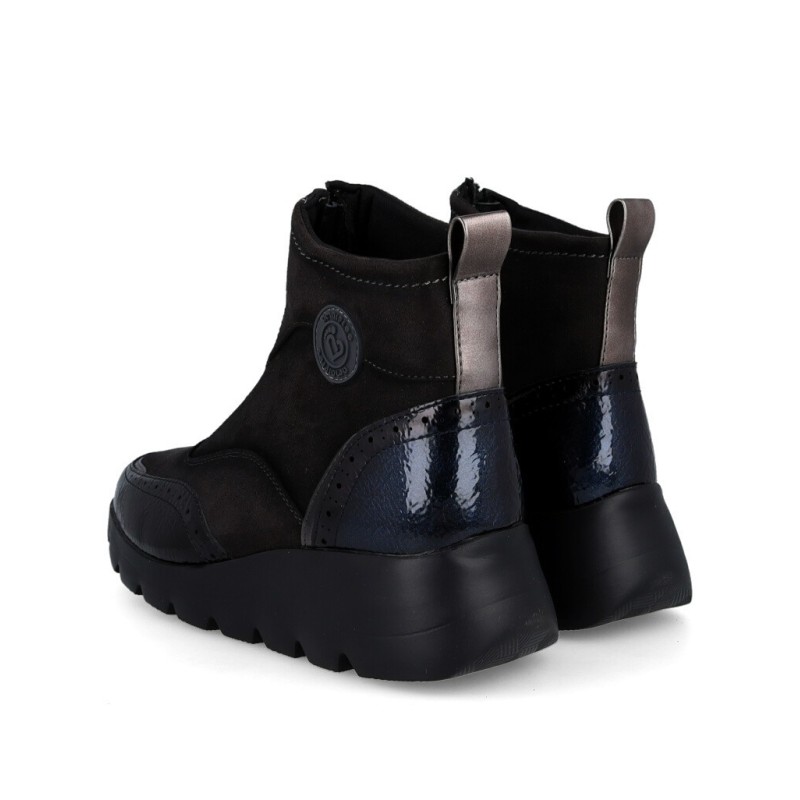 BOTIN CREMALLERA FRONTAL NEGRO/GRIS BOTIN CREMALLERA FRONTAL NEGRO/GRIS