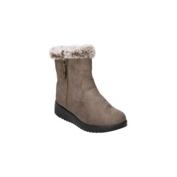 BOTIN CREMALLERA CUELLO PELO TAUPE