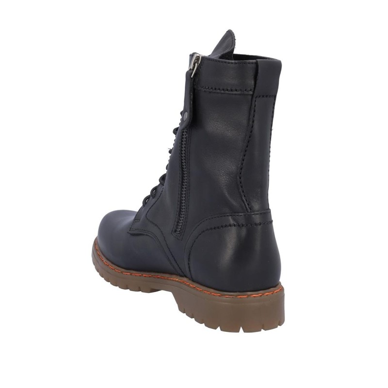 MILITAR PIEL CORDONES NEGRO