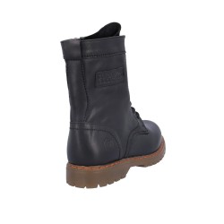 MILITAR PIEL CORDONES NEGRO