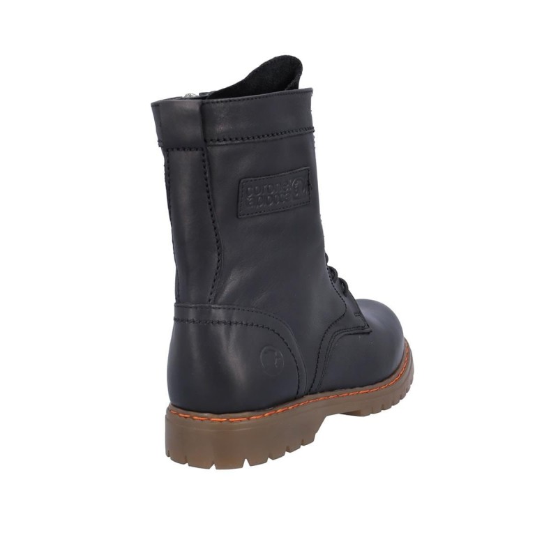 MILITAR PIEL CORDONES NEGRO