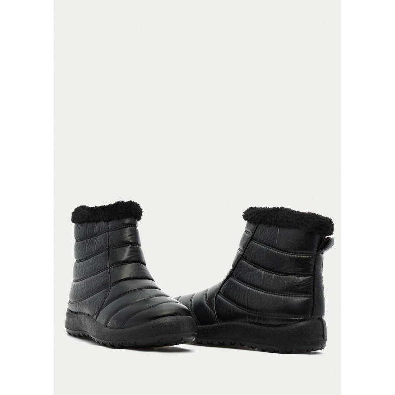 BOTIN NYLON CUELLO PELO NEGRO BOTIN NYLON CUELLO PELO NEGRO