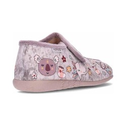 ZAPATILLA CERRADA VELCRO PARDO