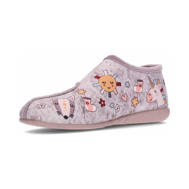 ZAPATILLA CERRADA VELCRO PARDO