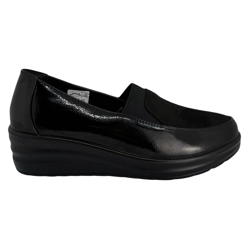 MOCASIN CULA ELASTICOS NEGRO