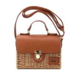 BANDOLERA RAFIA CAMEL