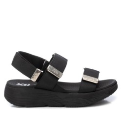 SANDALIA VELCROS TEXTIL NEGRO