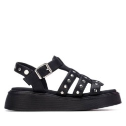 SANDALIA TIRAS T REMACHES NEGRO