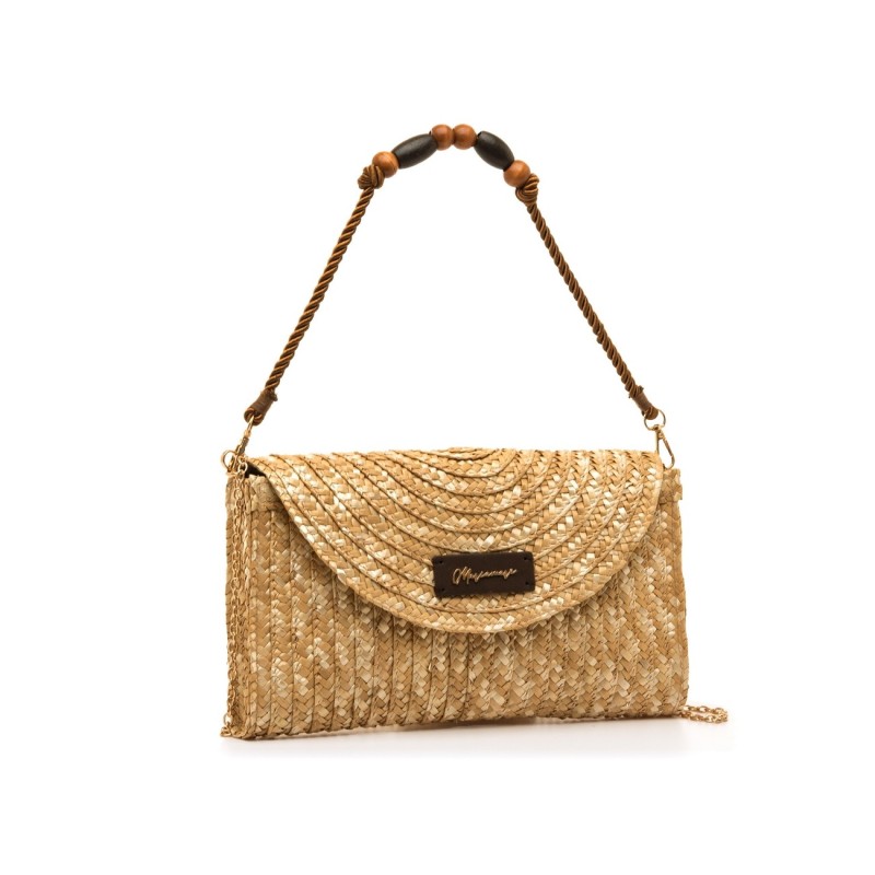 BOLSO RAFIA NATURAL/MOKA