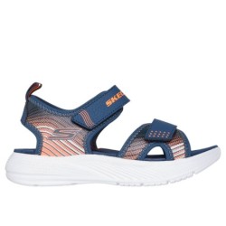 SANDALIA DOS VELCROS NAVY/ORANGE