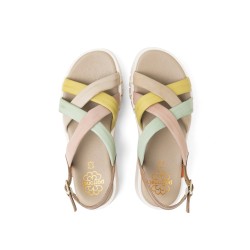 SANDALIA TIRAS TAUPE COLORES