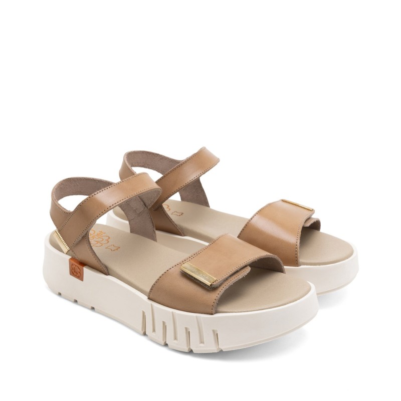 SANDALIA DOS VELCROS TAUPE