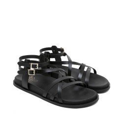 ROMANA TIRAS DOS HEBILLAS NEGRO